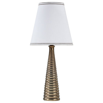 40217-11, 32" Metal Table Lamp, Antique Brass Finish
