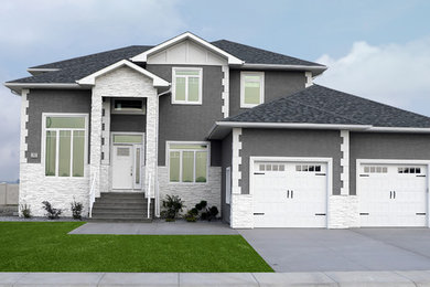 Example of an arts and crafts exterior home design in Calgary