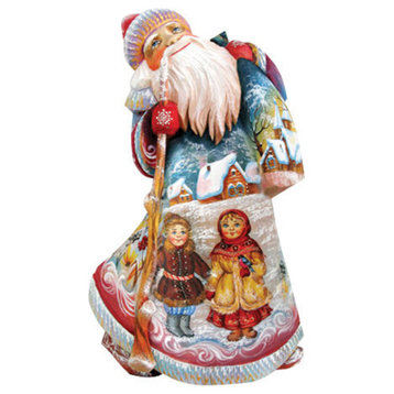 Devotional Santa, Woodcarved Figurine