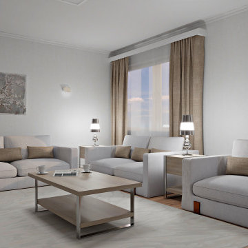 Before&After Design Project of the Living Room in Modern Classic Style