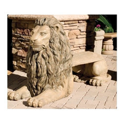 Guardian of the Savannah Animal Bench - Outdoor Benches