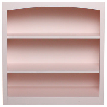Solid Wood Bookcase, 30"x30", Blush Pink