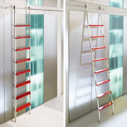 Stainless Steel Telescoping Library Ladder SL.6003.AK - Storage And Organization