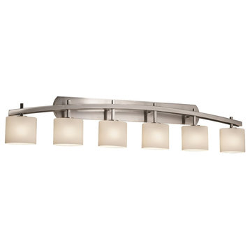 Justice Designs Fusion Archway 6-LT Bath Bar - Brushed Nickel