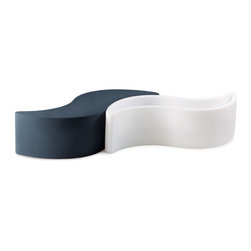 Wave Outdoor Bench/Pot - Outdoor Benches