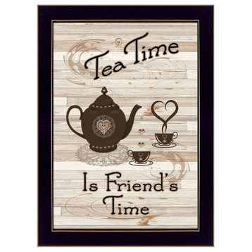 Tea Time 3 Black Framed Print Wall Art