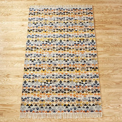 Twiggy Blue and Tan Rug | CB2 - Area Rugs
