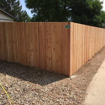 Basic cedar dog eared fences
