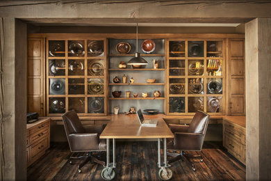 Example of a mountain style home office design in Phoenix