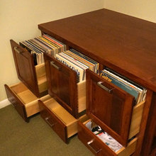 Custom Audio Video Vinyl Records Cabinet Klassisch Keller