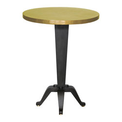 Georgian Brass or Copper Top Bar Table - Indoor Pub And Bistro Tables
