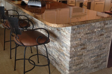 Kitchen - coastal kitchen idea in Houston