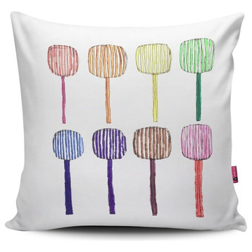 16"x16" Double Sided Pillow, "Lillipops Pillow" by Kenya Hanley