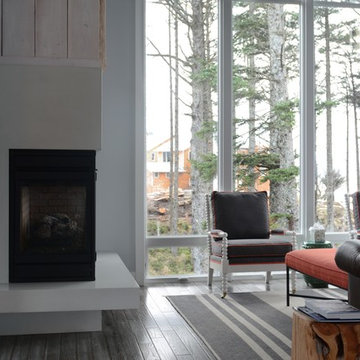 Sunset Magazine Idea Town Concrete Fireplace Surround