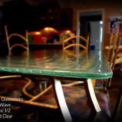 1/2" Thick Textured Glass Tabletop - Everyday Glasses