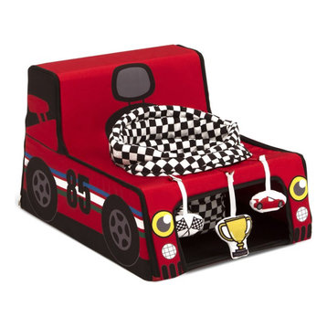 Delta Children Race Car Fabric Sit & Play Portable Activity Seat in Red