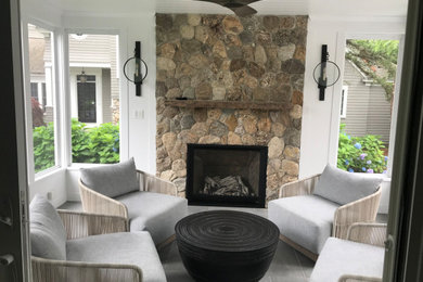 Beach style sunroom photo in Boston