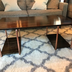 Custom Copper Industrial Modern Coffee Table - Coffee Tables