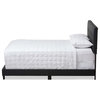 Baxton Studio Brookfield Upholstered Twin Panel Bed in Charcoal Gray