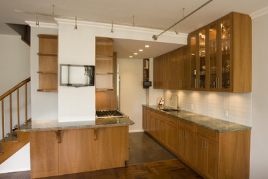 Example of a trendy kitchen design in New York
