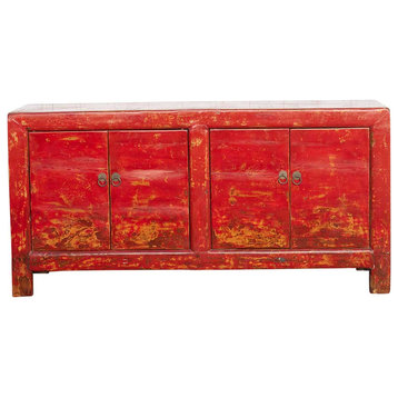 High Gloss Flaming Red Sideboard