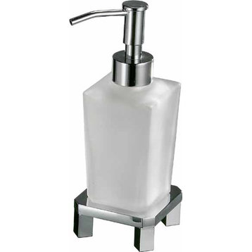 Lissa Collection Table Soap Dispenser, Crystal and Polished Chrome