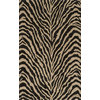 Animal Inspirations Deco Area Rug, Charcoal, Round 5'