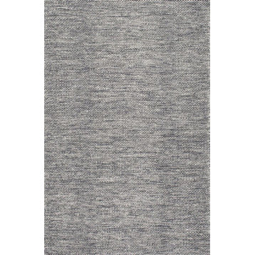 Handwoven Solid Area Rug, Gray, 7'6"x9'6"