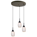 Woodbridge Lighting - Woodbridge Lighting Venezia Pearl 3-Light Cluster Pendant, Bronze - This quality mini-pendant uses natural oyster shell pattern to give out a shimmering pearl hue. Available in 2 different finishes, it works well alone or in groups with different arrangements and patterns