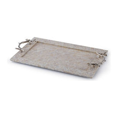 capistrano coastal beach mother of pearl shell silver decorative tray serving trays - Decorative Tray capistrano coastal beach mother of pearl shell silver decorative tray serving trays - Decorative Tray