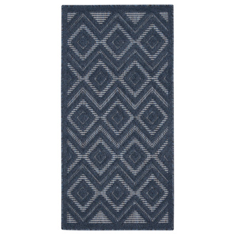 Nourison Versatile 2' x 4' Navy Blue Modern Area Rug