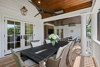 Inspiration for a transitional porch remodel in Charlotte