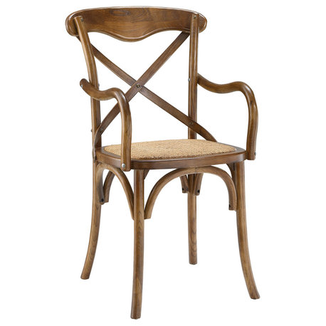 Gear Dining Wood Armchair, Walnut