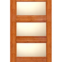 BM-11 Interior Bamboo Contemporary 5 Lite Matte Glass Single Door - Interior Doors