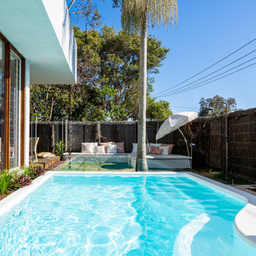 Swimming pool at Samudra House, Byron Bay painted with LUXAPOOL Epoxy Swimming P