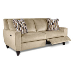 Edie Duo Reclining 2 Seat Sofa by La-Z-Boy shown in Toast - Products