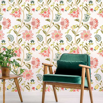 Jacobean Allover Wall Stencil - DIY Floral Stencil - Stencils for Home Makeover