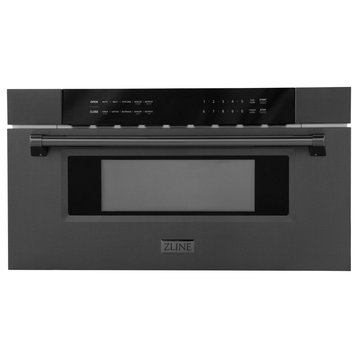 ZLINE 30" 1.2 cu. ft. Built-in Microwave Drawer in Black Stainless Steel