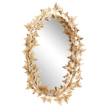 Glam Gold Metal Wall Mirror 46260