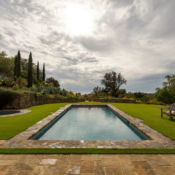 Toro Canyon Tuscan Style Pool and Landscape | Santa Barbara CA