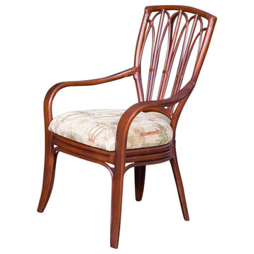 Cuba Dining Arm Chair In Sienna With Embree Noir