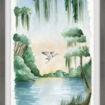 Marmont Hill Inc. - "Everglades National Park" Framed Painting Print, 24x36 - Bring the best of nature into your home with this print of the Everglades National Park. Featuring a free-flowing bird, reflective blue waters, and gorgeous greenery.This piece is printed on high quality archive paper and professionally hand-framed. With wall-mounting hooks included, this artful accent is ready to hang up as soon as it reaches your front door.