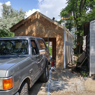 Wall and roof framing progression