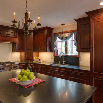 Classic Nashua Colonial Burgundy Kitchen