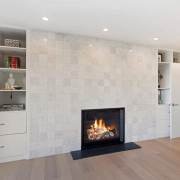 Fireplace and built-ins at the primary suite