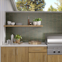 backsplash for outdoor grill area