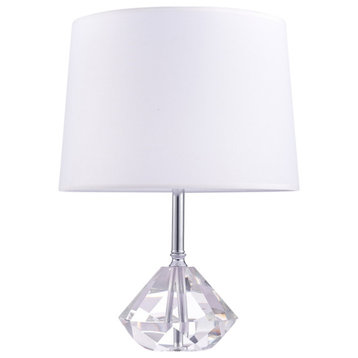 Pasargad Home Tortona Collection Metal and Crystal Table Lamp Lights
