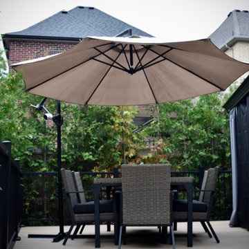 Aurora Fiberglass Pool Custom Composite Deck and Landscaping