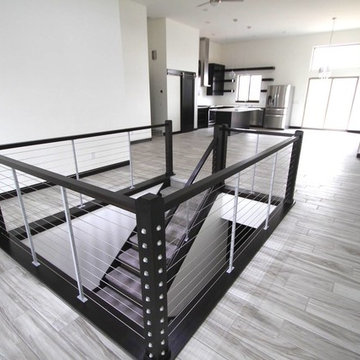 Open cable stair case