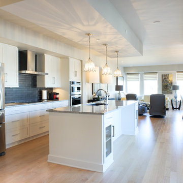 Kitchen, living and dining space